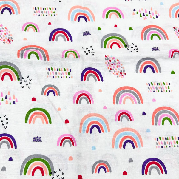 Муслінова пелюшка · 90×80 см. · Різнокольорові весняні веселки — Babywear