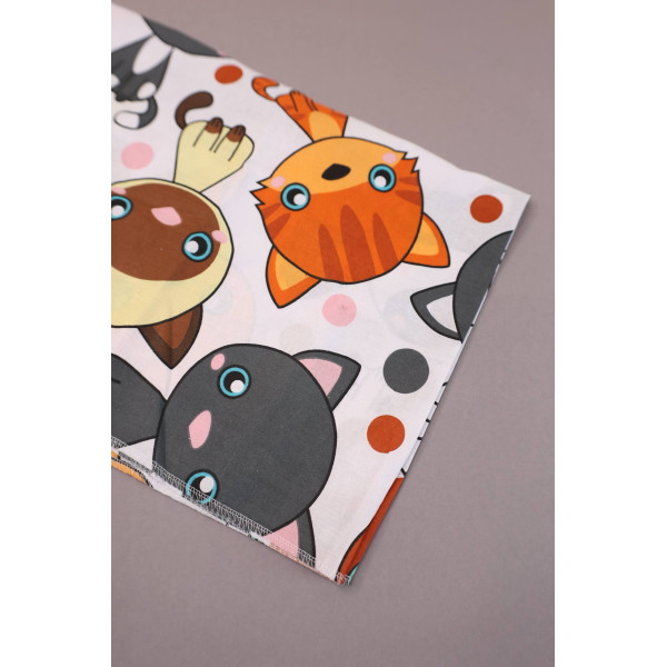 Бавовняна пелюшка · 90×70 см. · Різнокольорові котики — Babywear