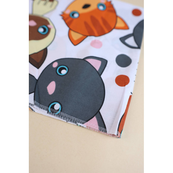 Бавовняна пелюшка · 90×70 см. · Різнокольорові котики — Babywear