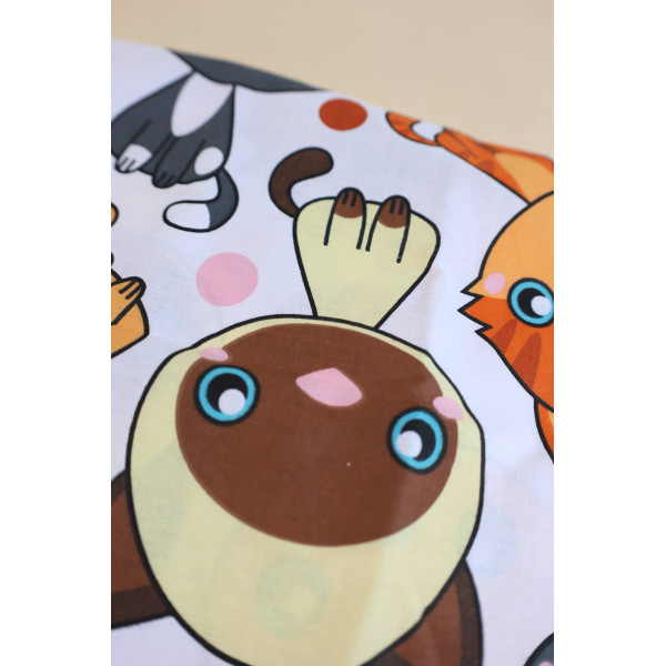 Бавовняна пелюшка · 90×70 см. · Різнокольорові котики — Babywear