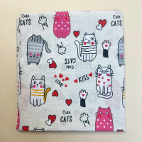 Бавовняна пелюшка · 90×110 см · Сіра із котиками — Babywear