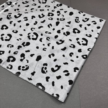 Бавовняна пелюшка · 90×110 см · Сірий леопардовий — Babywear