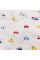 Муслінова пелюшка · 90×80 см. · Біла з машинками — Babywear