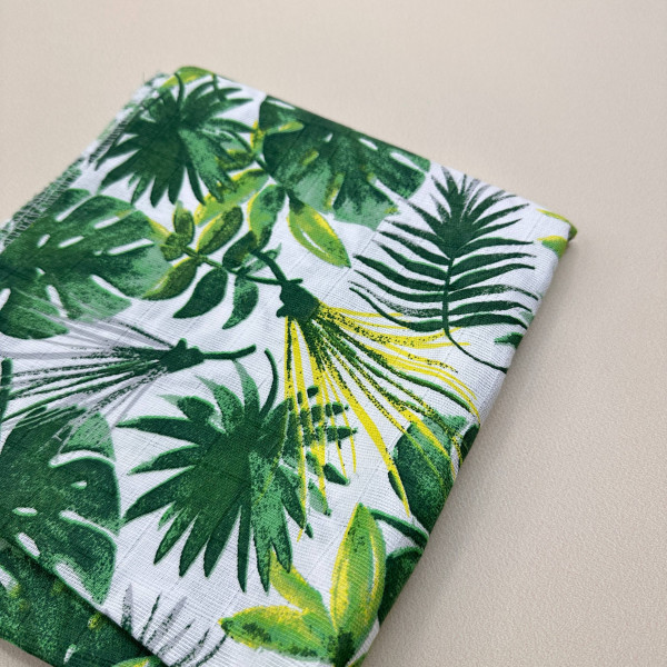 Муслінова пелюшка · 90×80 см. · Зелені тропіки — Babywear