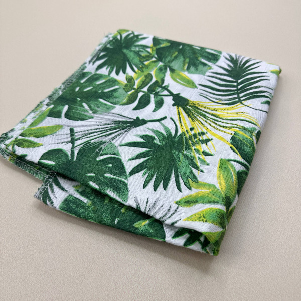 Муслінова пелюшка · 90×80 см. · Зелені тропіки — Babywear