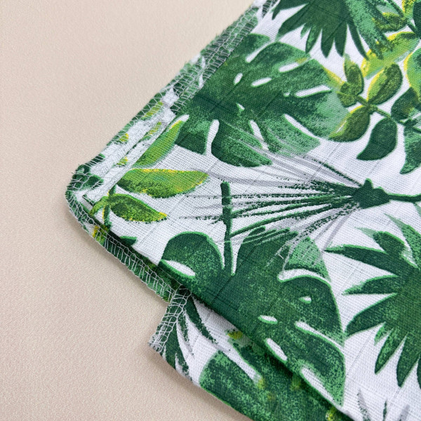 Муслінова пелюшка · 90×80 см. · Зелені тропіки — Babywear