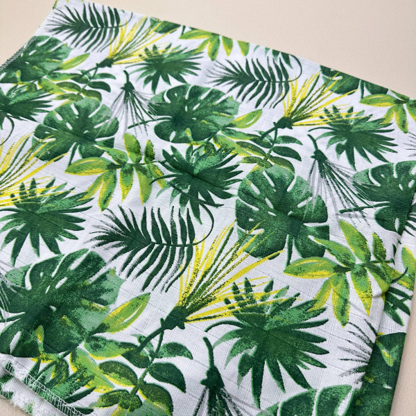 Муслінова пелюшка · 90×80 см. · Зелені тропіки — Babywear