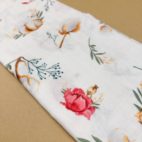 Муслінова пелюшка · 90×80 см. · Квіточки — Babywear