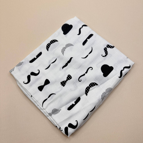 Муслінова пелюшка · 90×80 см. · Вуса — Babywear