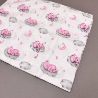 Бавовняна пелюшка · 90×70 см · Зайчики на хмаринках — Babywear