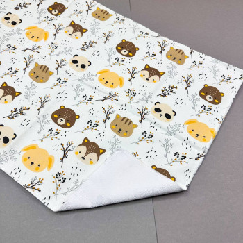 Непромокаюча пелюшка · 120×60 см · Коричневі тваринки — Babywear