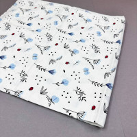 Муслінова пелюшка · 90×80 см. · Блакитні метелики — Babywear
