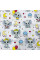Бавовняна пелюшка · 90×110 см · Білі слоники з кульками — Babywear
