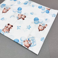 Бавовняна пелюшка · 90×110 см · Білі мішки з кульками — Babywear