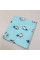 Бавовняна пелюшка · 90×70 см · Бірюзова з пінгвінами — Babywear