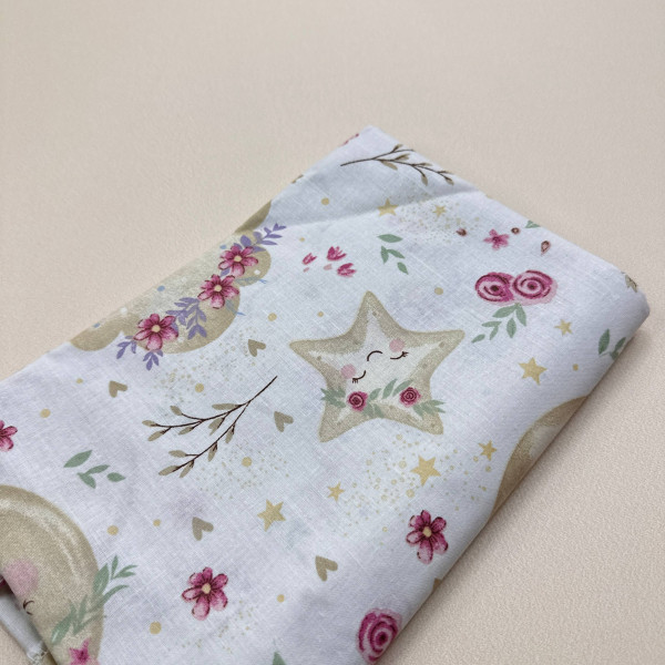 Бавовняна пелюшка · 90×70 см · Місяць та зорі — Babywear