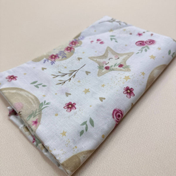 Бавовняна пелюшка · 90×70 см · Місяць та зорі — Babywear