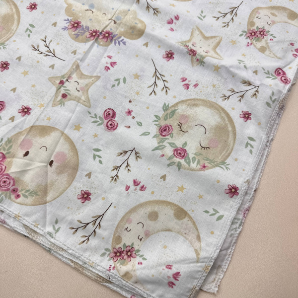Бавовняна пелюшка · 90×70 см · Місяць та зорі — Babywear