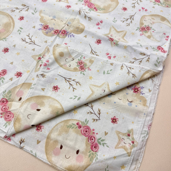 Бавовняна пелюшка · 90×70 см · Місяць та зорі — Babywear