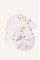 Чоловічок із літньої бавовни Білий із сірими зірочками "Хочу додому" (56–86)
