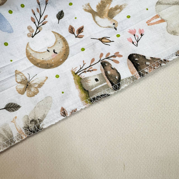 Бавовняна пелюшка · 90×70 см · Біла дівчинка-метелик — Babywear