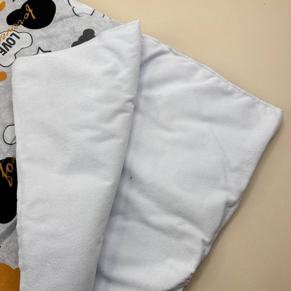 Непромокаюча пелюшка · Сіра з Мінні · З синтепоном — Babywear