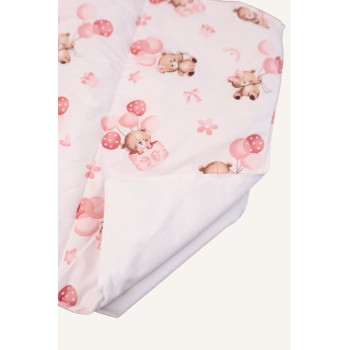 Бавовняна пелюшка · Ведмедик з рожевими кульками — Babywear