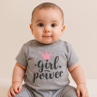 Напівкомбінезон з куліру Girl power Сірий (56–86)