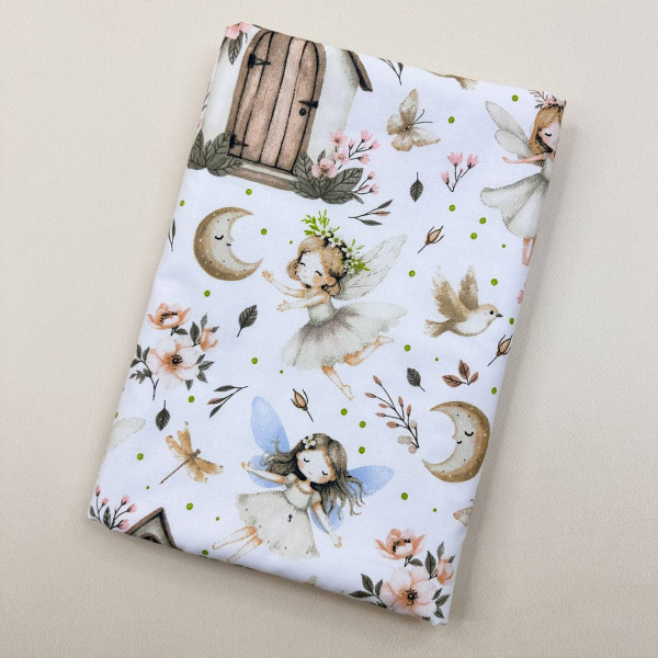 Непромокаюча пелюшка · 120×60 см · Біла дівчинка-метелик — Babywear