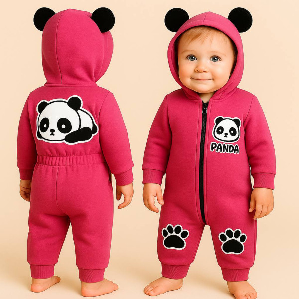 Ромпер из тринитки Малиновий Panda