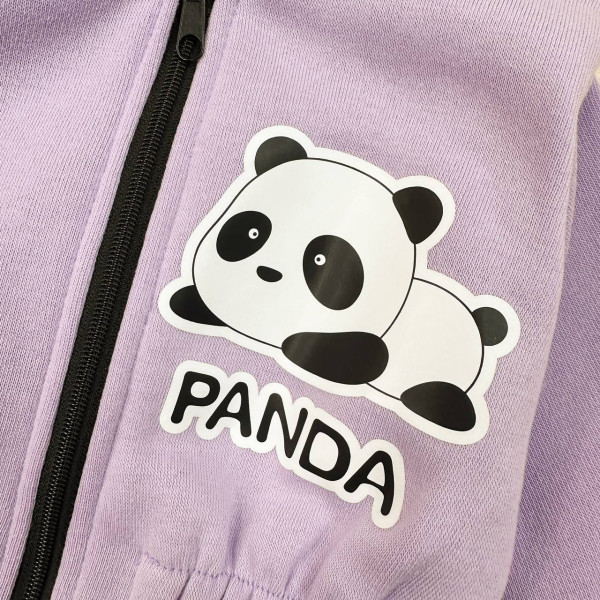 Ромпер из тринитки Бузковий Panda