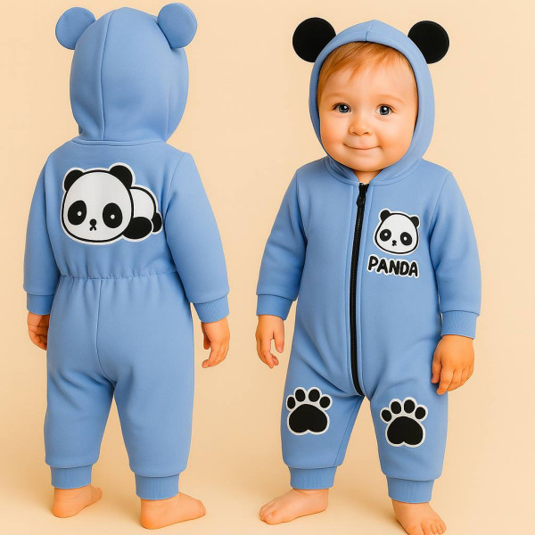 Ромпер из тринитки Блакитний Panda