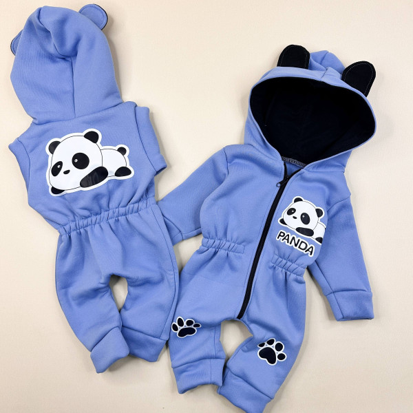 Ромпер из тринитки Блакитний Panda