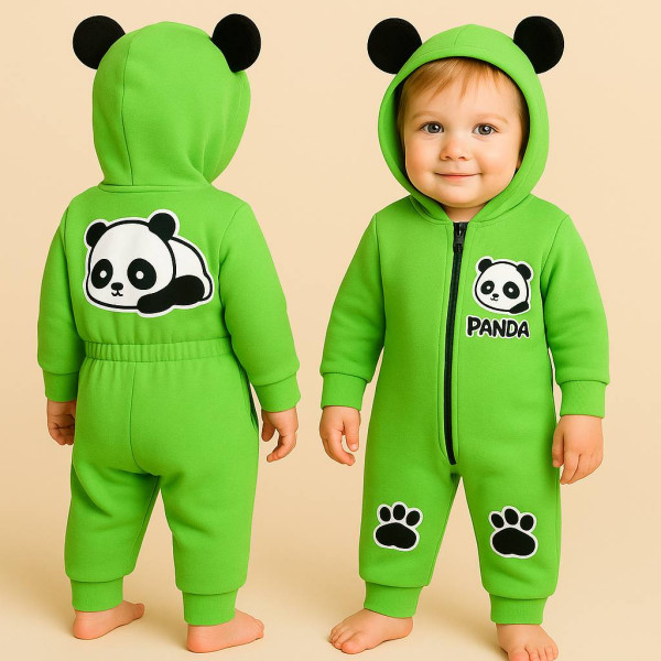 Ромпер из тринитки Салатовий Panda