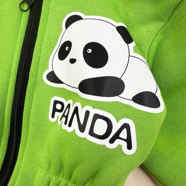 Ромпер из тринитки Салатовий Panda