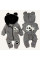 Ромпер из тринитки Графітовий Panda