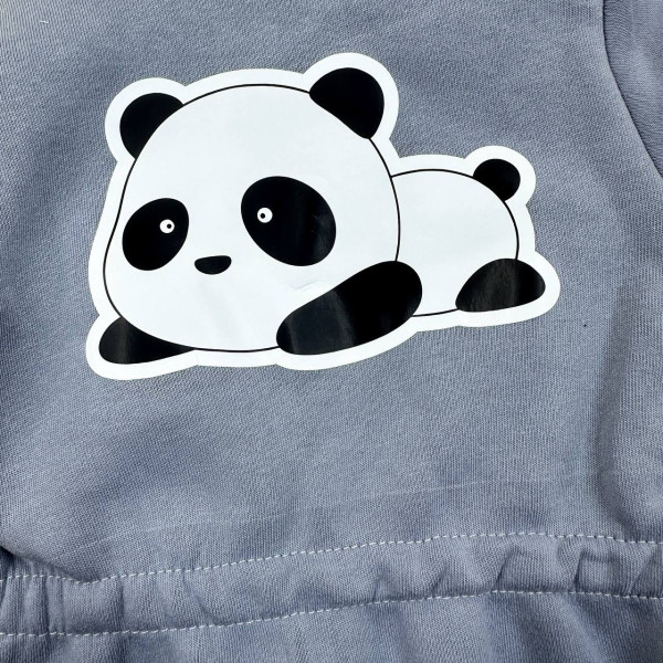 Ромпер из тринитки Графітовий Panda