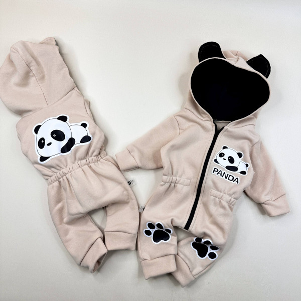 Ромпер из тринитки Бежевий Panda