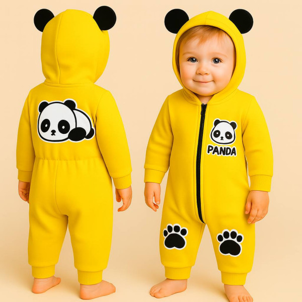 Ромпер из тринитки Жовтий Panda