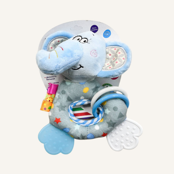 Брязкальце пискавка, прорізувачі, шелесткі елементи Блакитний слоник