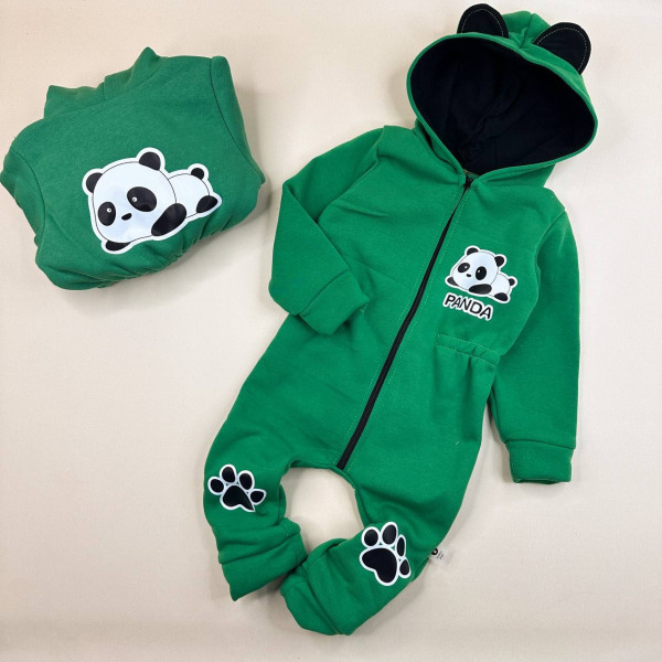 Ромпер из тринитки Зелений Panda