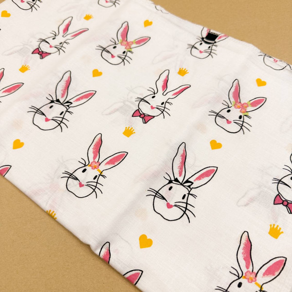 Непромокаюча пелюшка · Білі зайчики — Babywear