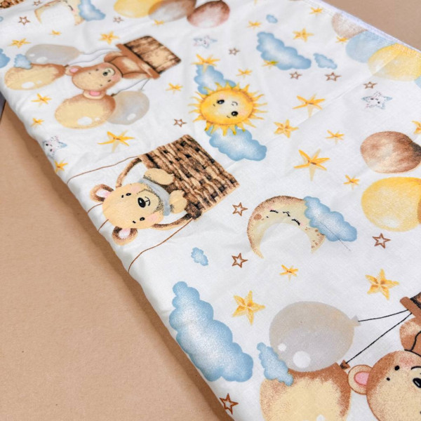 Непромокаюча пелюшка · 120×60 см · Біла повітряна куля 
