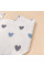Непромокаючий слинявчик байка Сірі та блакитні сердечка
