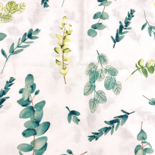 Муслінова пелюшка · 90×80 см. · Зелена гілочка — Babywear