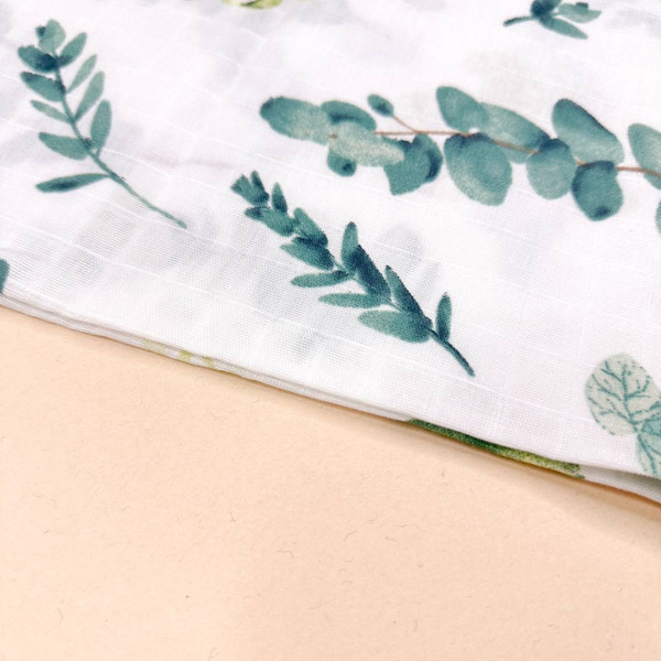 Муслінова пелюшка · 90×80 см. · Зелена гілочка — Babywear