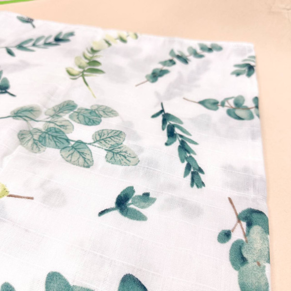 Муслінова пелюшка · 90×80 см. · Зелена гілочка — Babywear