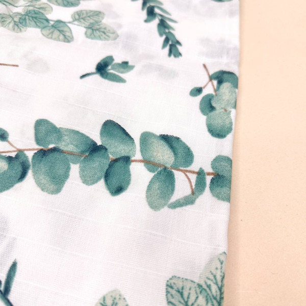 Муслінова пелюшка · 90×80 см. · Зелена гілочка — Babywear
