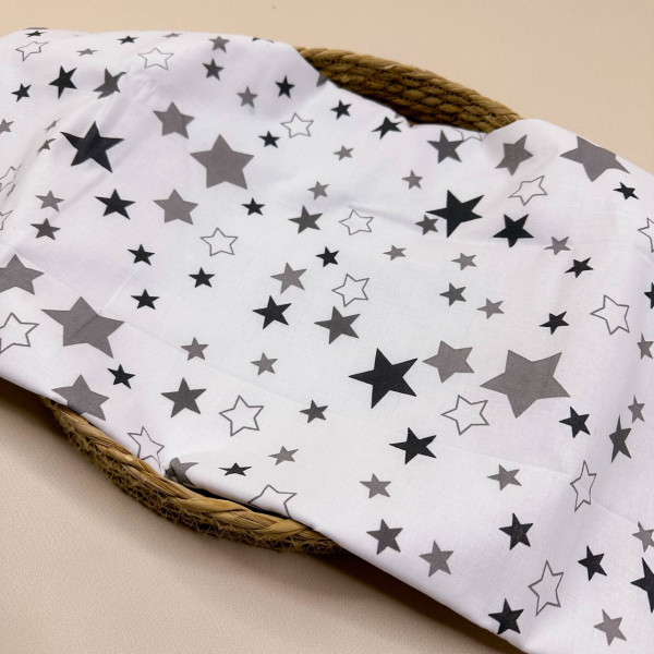 Непромокаюча пелюшка · 60×45 см · Біла з зірками — Babywear