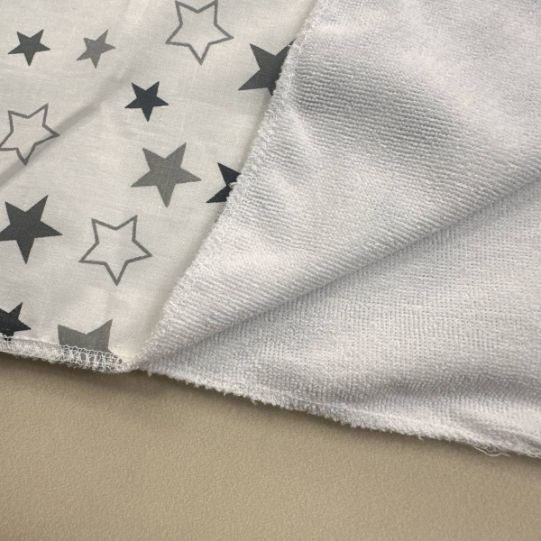 Непромокаюча пелюшка · 60×45 см · Біла з зірками — Babywear